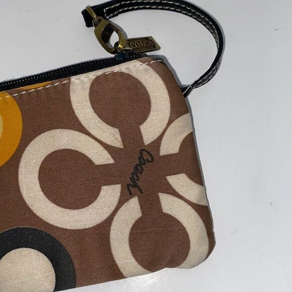 Coach Women's Multicolor Detachable Strap Monogram Wristlet - Picture 3 of 9